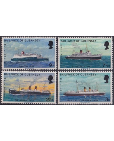 F-EX53844 UK ENGLAND GUERNSEY MNH 1973 MAIL BOATS STEAMSHIP SHIP.