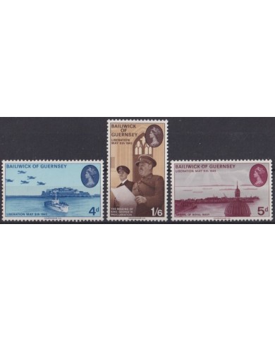 F-EX53847 UK ENGLAND GUERNSEY MNH 1969 25th ANNIV LIBERATION WWII.