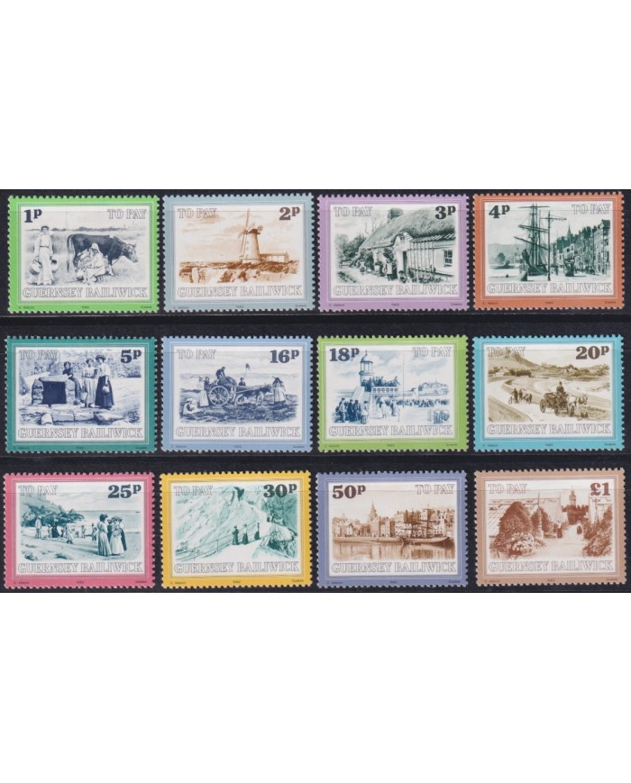 F-EX53852 UK ENGLAND GUERNSEY MNH 1980 POSTAGE DUE LANDSCAPE.