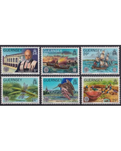 F-EX53966 UK ENGLAND GUERNSEY MNH 1982 EUROPA CEPT HISTORY DRAGONFLY.