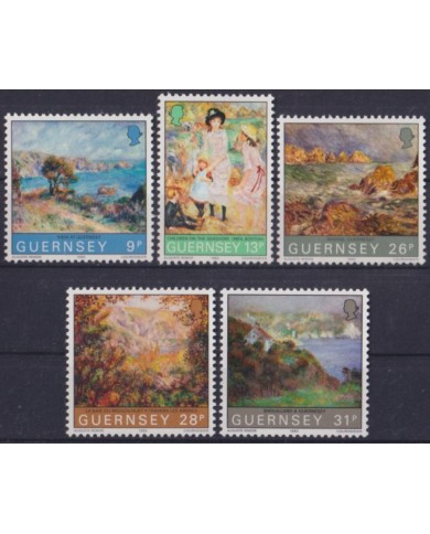 F-EX53972 UK ENGLAND GUERNSEY MNH 1983 ART PAINTING RENOIR VISIT THE IS.
