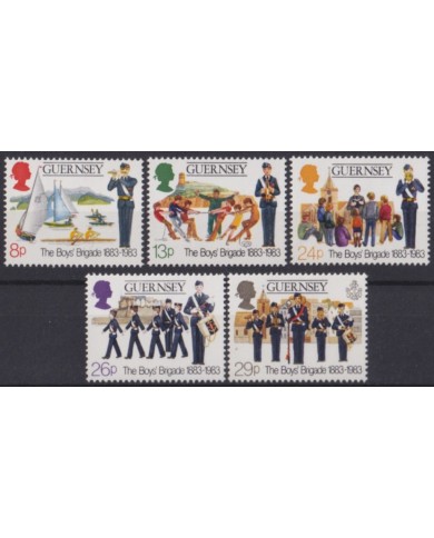F-EX53971 UK ENGLAND GUERNSEY MNH 1983 CENTENARY OF BOYS BRIGATE SHIP.