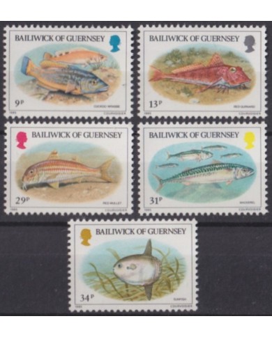 F-EX53935 UK ENGLAND GUERNSEY MNH 1985 FISH PECES.