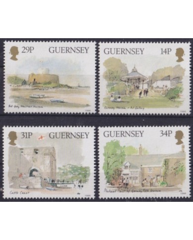 F-EX53943 UK ENGLAND GUERNSEY MNH 1986 CASTLE LANDSCAPE.
