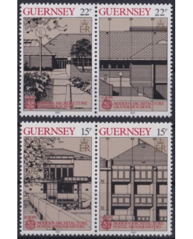 F-EX53944 UK ENGLAND GUERNSEY ALDERNEY MNH 1987 MODERN ARCHITECTURE.