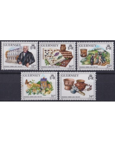 F-EX53951 UK ENGLAND GUERNSEY MNH 1988 FREDERICK CORBIN LUKIS ARCHEOLOGY.