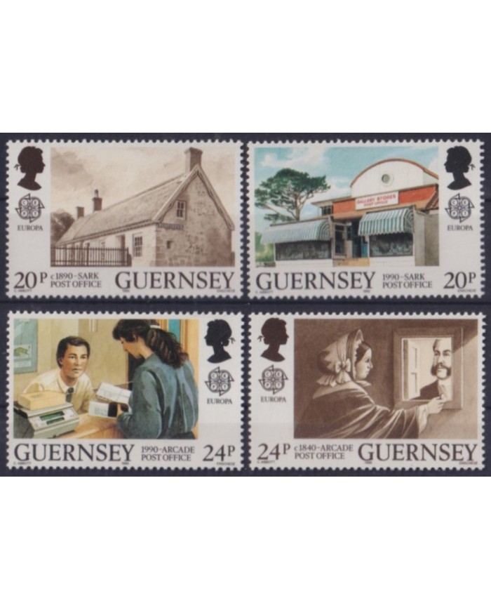 F-EX53957 UK ENGLAND GUERNSEY MNH 1990 EUROPA CEPT POST OFFICE POSTMAN.