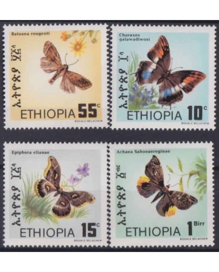 F-EX18553 ETHIPIA ETIOPIA MNH BUTTERFLIES MARIPOSAS PAPILLON.