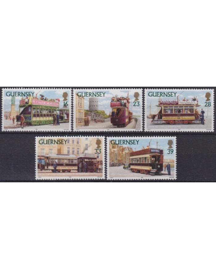 F-EX53926 UK ENGLAND GUERNSEY MNH 1992 TRAMPS RAILWAYS RAILROAD.