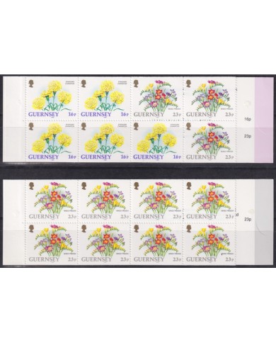 F-EX53125 UK ENGLAND GUERNSEY MNH 1992 BOOKLED FLOWER FLORES.