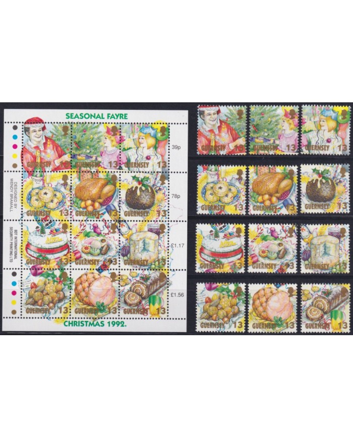 F-EX53126 UK ENGLAND GUERNSEY MNH 1992 SEASONAL FAYRE DRAWING.