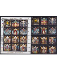 F-EX53131 UK ENGLAND GUERNSEY MNH 1993 CHRISTMAS NAVIDAD PAINTING GLASS ART.