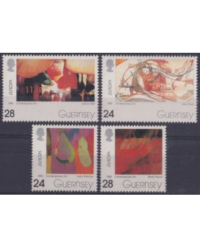 F-EX53927 UK ENGLAND GUERNSEY MNH 1993 EUROPA CEPT CONTEMPORARY ART.