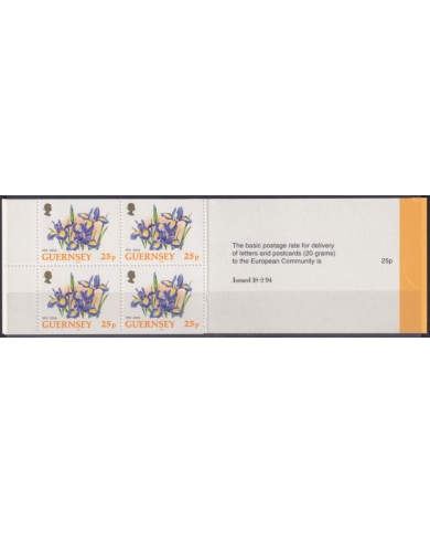 F-EX53933 UK ENGLAND GUERNSEY MNH 1994 BOOKLED FLOWER ORCHID.