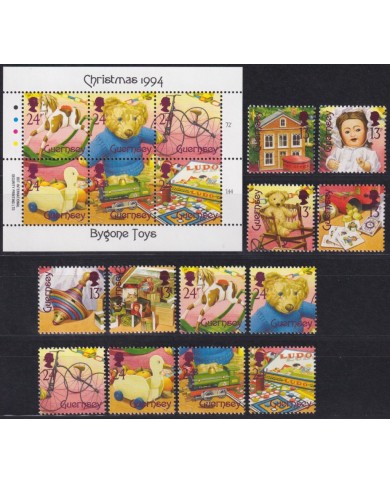 F-EX53133 UK ENGLAND GUERNSEY MNH 1994 CHRISTMAS NAVIDAD BYGONE TOYS.