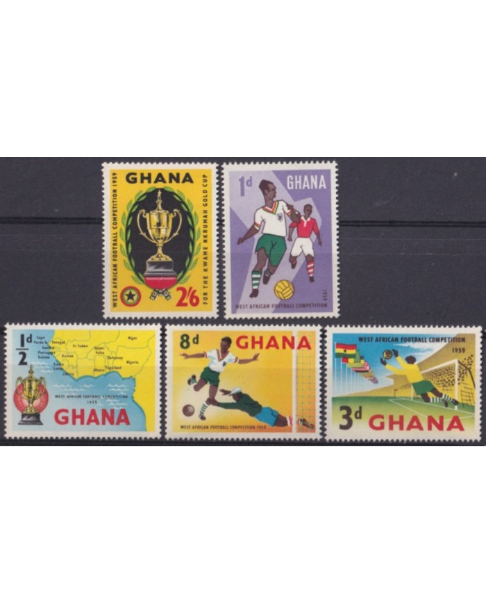F-EX53873 GHANA MNH 1959 WEST AFRICA FOOTBALL CUP SOCCER.