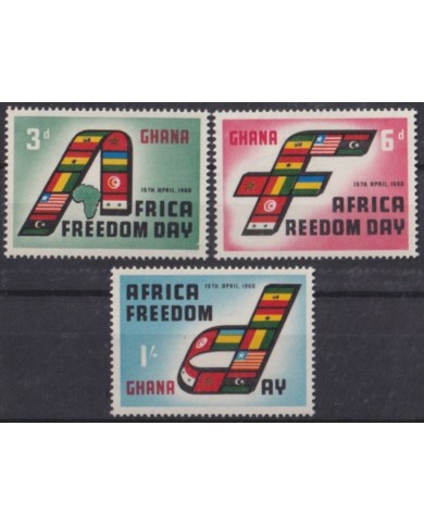 F-EX53875 GHANA MNH 1960 AFRICA FREEDOM DAY.