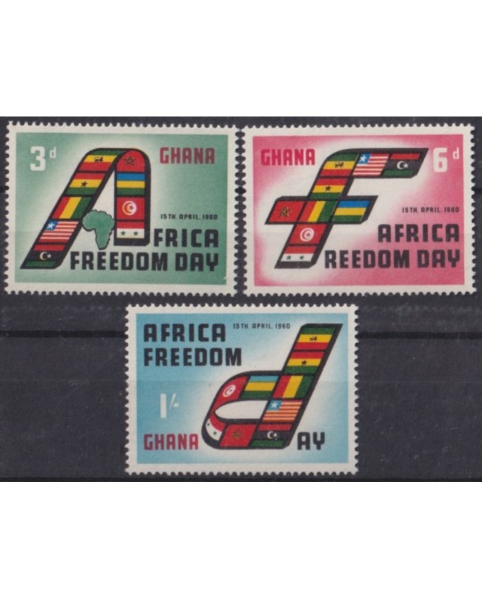 F-EX53875 GHANA MNH 1960 AFRICA FREEDOM DAY.