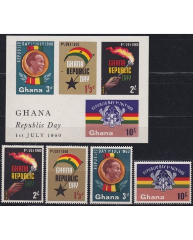 F-EX53865 GHANA MNH 1960 REPUBLIC DAY.