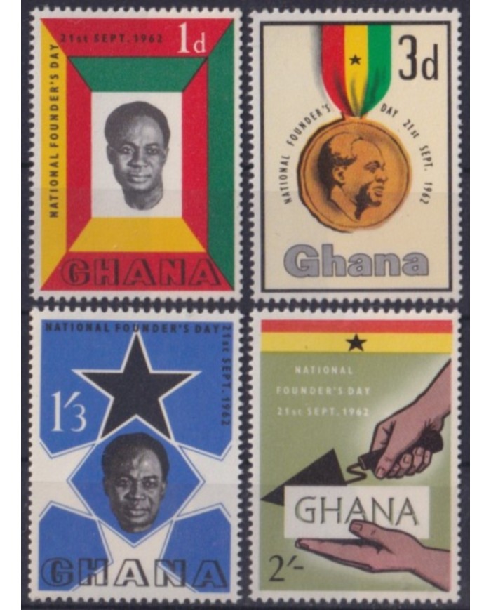 F-EX53884 GHANA MNH 1962 FOUNDER´S DAY NKRUMA.