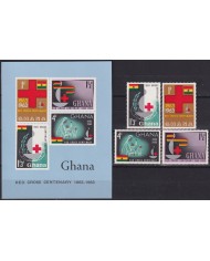 F-EX53111 GHANA MNH 1963 RED CROSS CENTENARY.