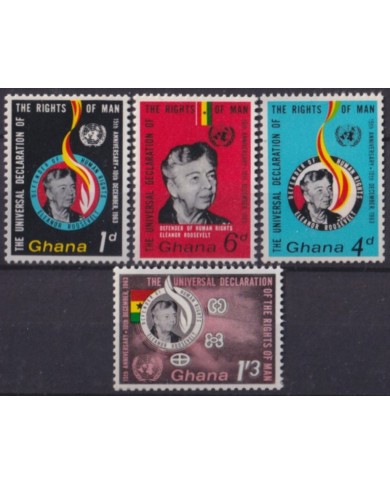 F-EX53889 GHANA MNH 1963 UNIVERSAL DECLARATION OF HUMAN RIGHT ROOSEVELT.