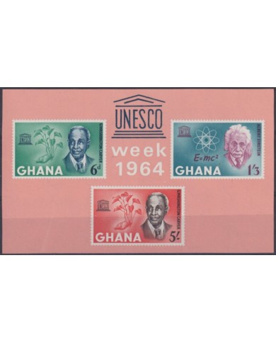 F-EX53851 GHANA MNH 1964 UNESCO WEEK ALBERT EINSTEIN & WASHINGTON CARVER.