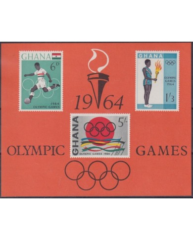 F-EX53894 GHANA MNH 1964 JAPAN OLYMPIC GAMES TOKIO SOCCER ATHLETISM.