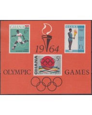 F-EX53894 GHANA MNH 1964 JAPAN OLYMPIC GAMES TOKIO SOCCER ATHLETISM.
