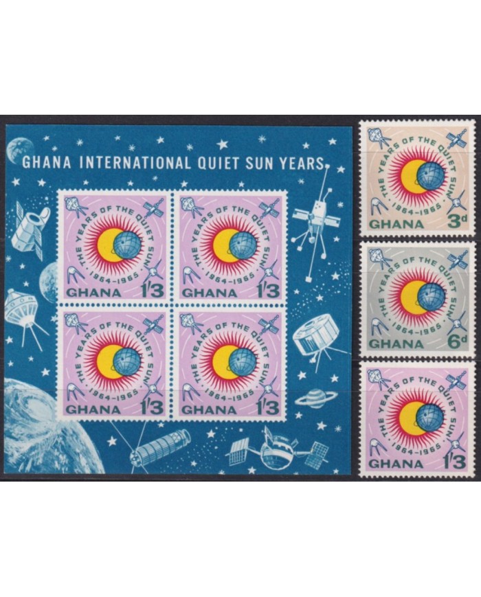 F-EX53891 GHANA MNH 1964 YEAR OF QUIET SUN COSMOS.