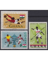 F-EX53899 GHANA MNH 1965 SOCCER OVERPRINT BLACK STAR AFRICA CUP.