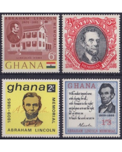 F-EX53861 GHANA MNH 1965 ABRAHAN LINCOLN.