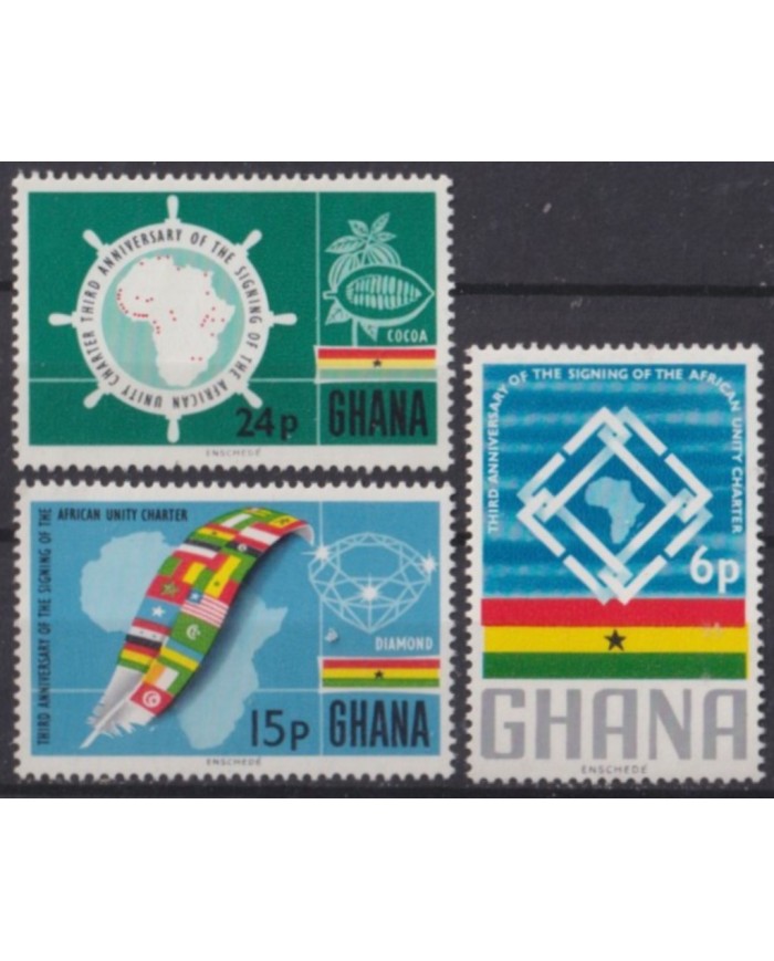 F-EX53900 GHANA MNH 1966 AFRICA SIGNING THE AFRICA UNITY CAPTER.