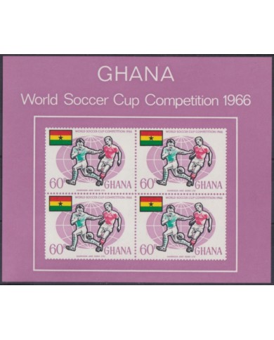 F-EX53911 GHANA MNH 1966 SOCCER WORLD CUP CHAMPIONSHIP.