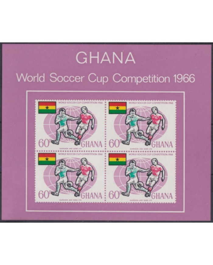 F-EX53911 GHANA MNH 1966 SOCCER WORLD CUP CHAMPIONSHIP.
