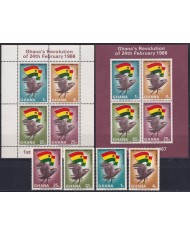 F-EX53119 GHANA MNH 1967 REVOLUTION OF FEB ANNIV BIRD & FALG.