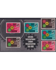 F-EX53862 GHANA MNH 1969 50th ANNIV OF INTERNATIONAL LABOR ORGANIZATION.