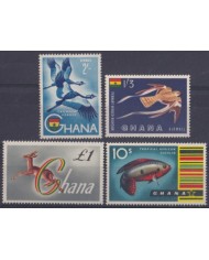 F-EX53908 GHANA MNH 1963 FAUNA BIRD ANTELOPE 10/, 1 POUND.