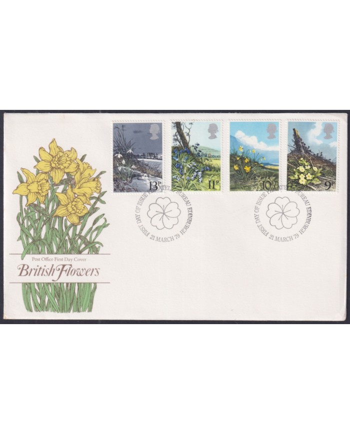 F-EX51306 UK ENGLAND FDC EDINBURGH 1979 BRITISH FLOWER.