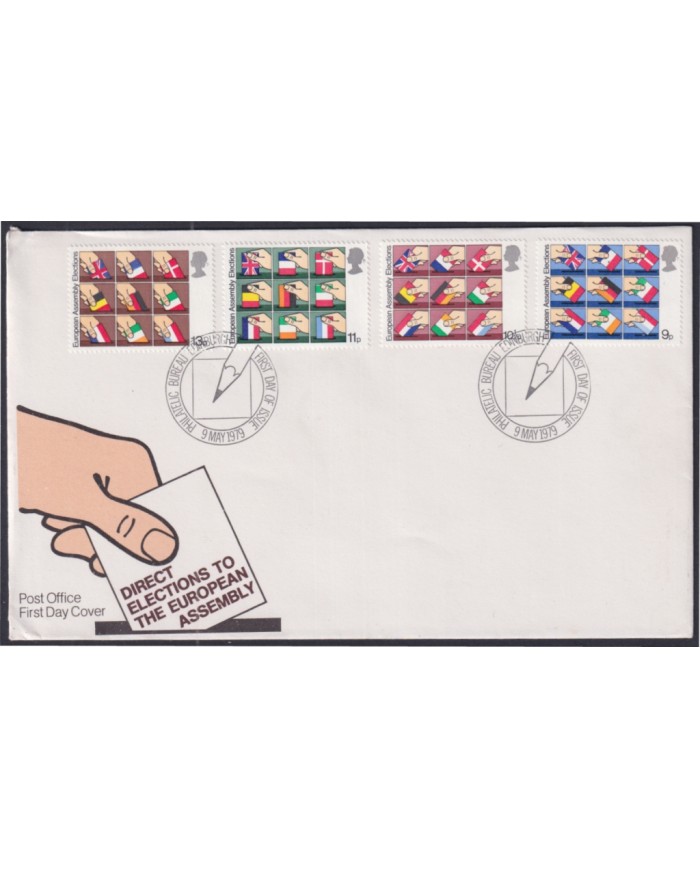 F-EX51309 UK ENGLAND FDC EDINBURGH 1979 ELECTRIONES TO EURIPEAN ASSEMBLY.