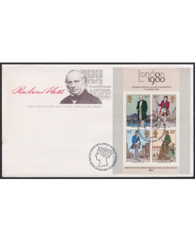 F-EX51312 UK ENGLAND FDC EDINBURGH 1979 PENNY BLACK ROWLAND HILL.