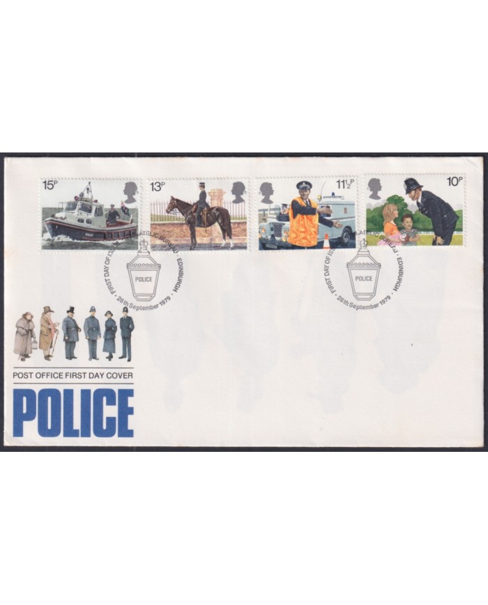 F-EX51313 UK ENGLAND FDC EDINBURGH 1979 POLICE HORSE SHIP.