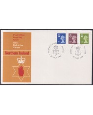 F-EX51324 UK ENGLAND FDC EDINBURGH 1980 NORTH IRELAND MACHIN DEFINITIVE SET.