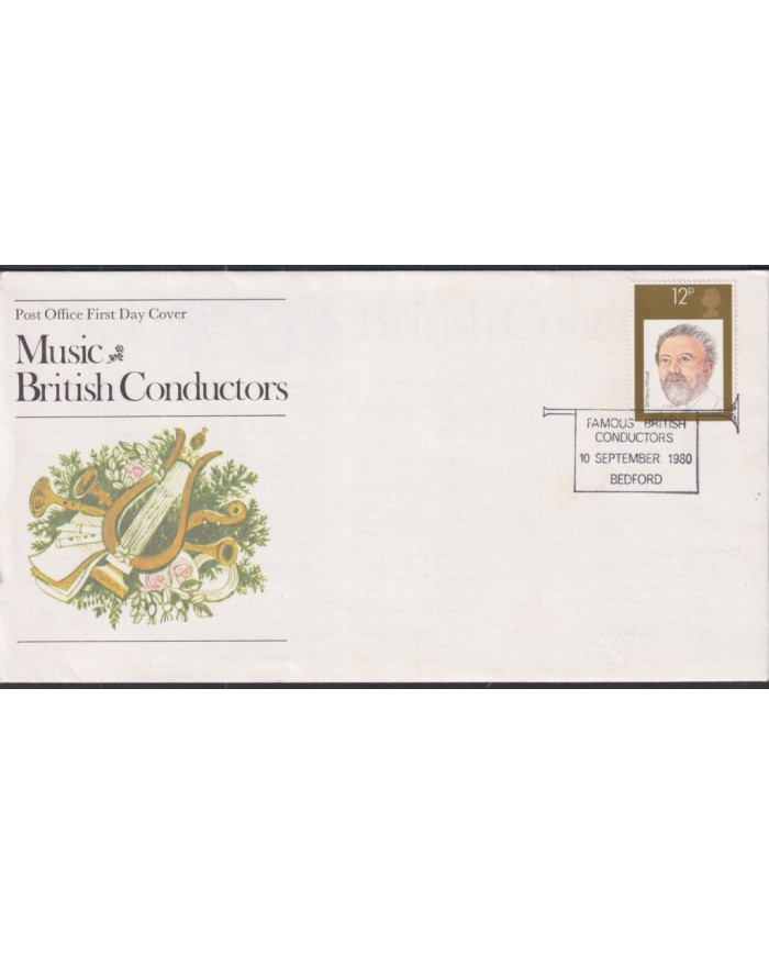 F-EX51327 UK ENGLAND FDC BEDFORD 1980 MUSIC FAMOUS CONDUCTORS.