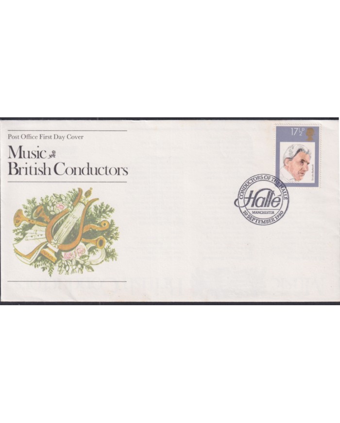 F-EX51334 UK ENGLAND FDC MANCHESTER 1980 MUSIC FAMOUS CONDUCTORS.