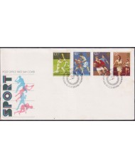 F-EX51337 UK ENGLAND FDC EDINBURGH 1980 SPORT BASEBALL BASKET BOXING SOCCER.