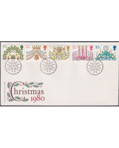 F-EX51338 UK ENGLAND FDC WEDNESDAY 1980 CHRISTMAS NAVIDAD.