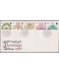F-EX51338 UK ENGLAND FDC WEDNESDAY 1980 CHRISTMAS NAVIDAD.