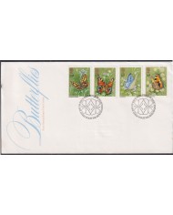 F-EX51344 UK ENGLAND FDC EDINBURGH 1981 BUTTERFLIES PAPILLON MARIPOSAS.
