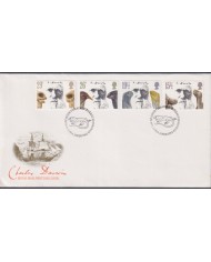 F-EX51353 UK ENGLAND FDC EDINBURGH 1982 CHARLES DARWIN FAUNA LIZARD BIRD.